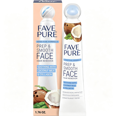 Exfoliating Facial Hair Removal Cream for Women - Smooth Skin Solution with Collagen for Sensitive Skincare