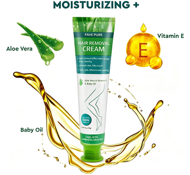 Hair Removal Cream for Men & Women: Painless Depilatory for Sensitive Skin & Intimate Areas, Moisturizing with Aloe Vera & Vitamin E, Safe for Face, Underarms, Bikini, Arms (2.37 Fl Oz (Pack of 1)