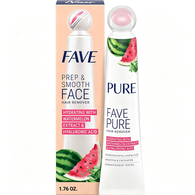 Prep & Smooth Face Exfoliating Depilatory Cream for Women - Effective Hair Removal for Smooth Skin with Hyaluronic Acid, 1.76 oz | Dermatologist-Tested, Hyaluronic Acid, Watermelon Extract, Face Fuzz Removal, Upper Lip, Chin & Cheek Hair Removal