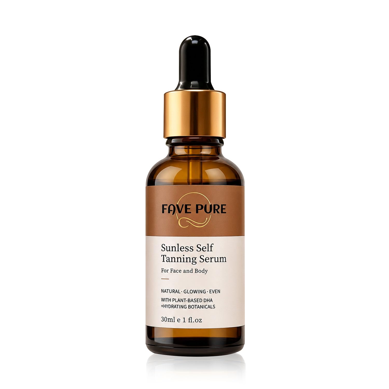 Sunless Tanning Drops for Face & Body - Plant Based Self Tanner Drops with Botanical Ingredients, Customizable Glow, 1.7 fl oz (50ml)