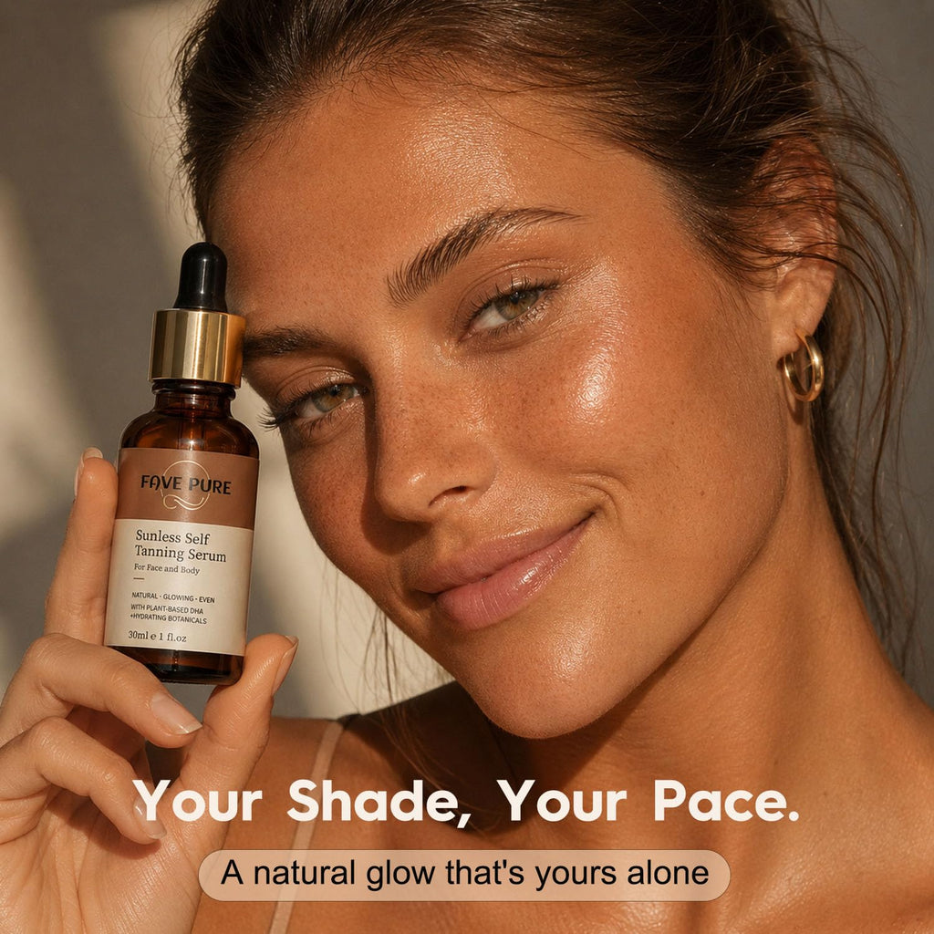 Sunless Tanning Drops for Face & Body - Plant Based Self Tanner Drops with Botanical Ingredients, Customizable Glow, 1.7 fl oz (50ml)