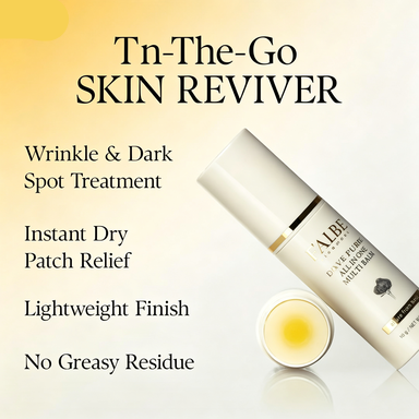 White Truffle Double Serum All-in-one Multi Balm (0.35 oz) | Stick Balm, Under Eye Makeup Prep, Wrinkle Care, Vegan Skincare with Vitamin C and Vegan Collagen, Eye Treatment