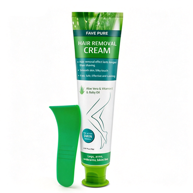 Hair Removal Cream for Men & Women: Painless Depilatory for Sensitive Skin & Intimate Areas, Moisturizing with Aloe Vera & Vitamin E, Safe for Face, Underarms, Bikini, Arms (2.37 Fl Oz (Pack of 1)